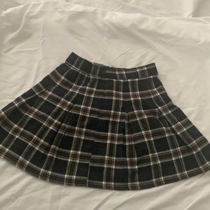 Hollister plaid blue, white, brown, white skirt,